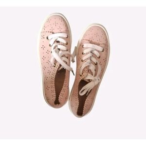 Loft Pink Lace-Up Sneakers With Cutouts Size 7